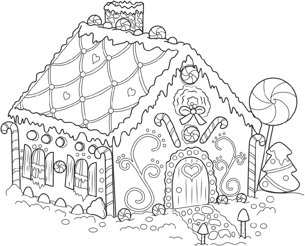 Gingerbread House Coloring Pages Educative Printable