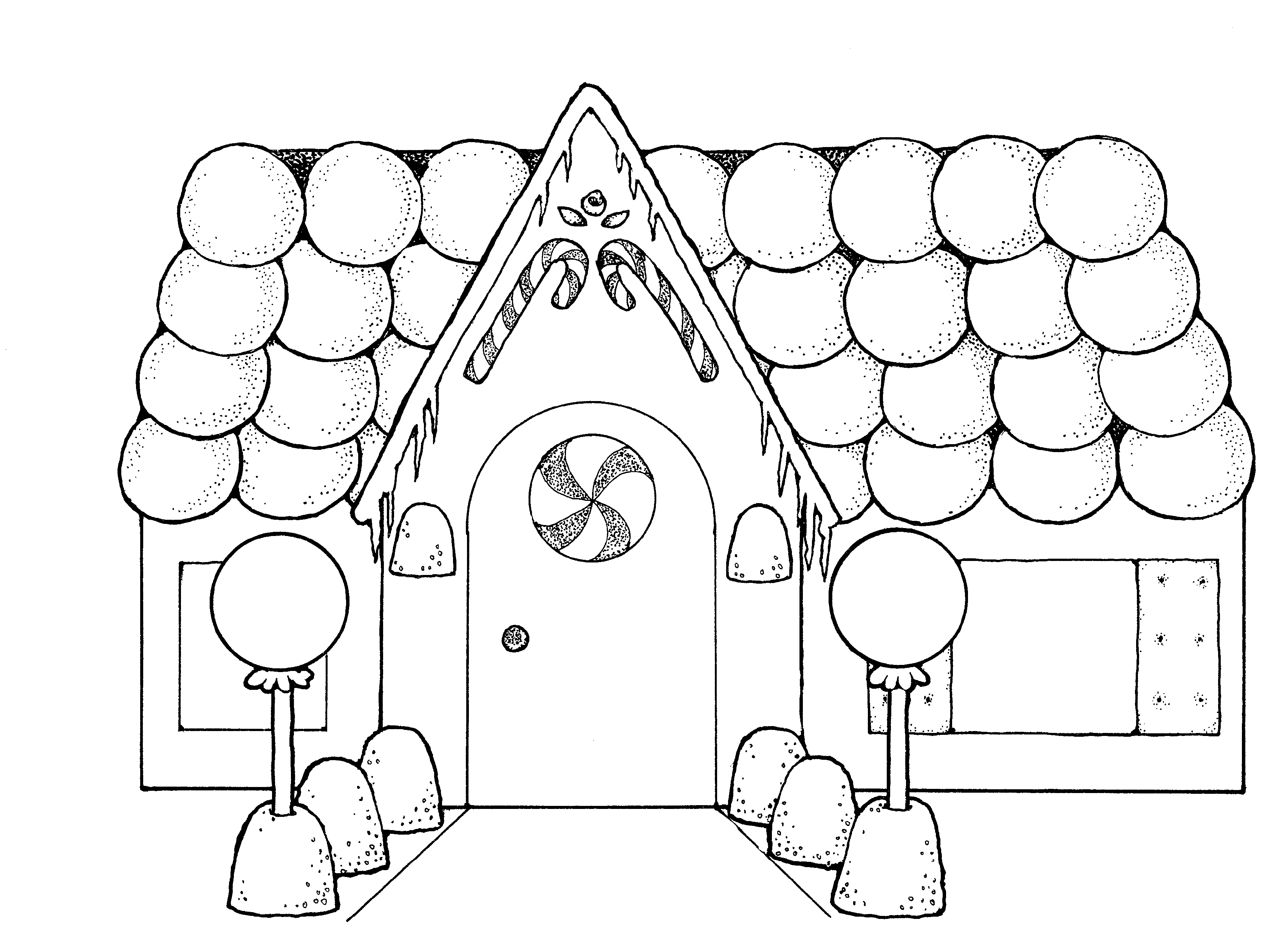gingerbread house coloring pages 5