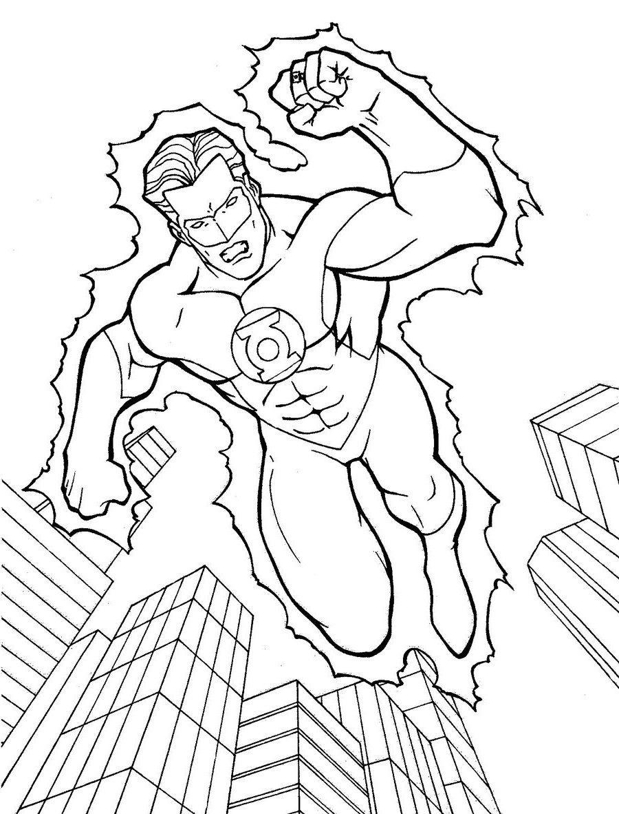 green lantern coloring pages 2