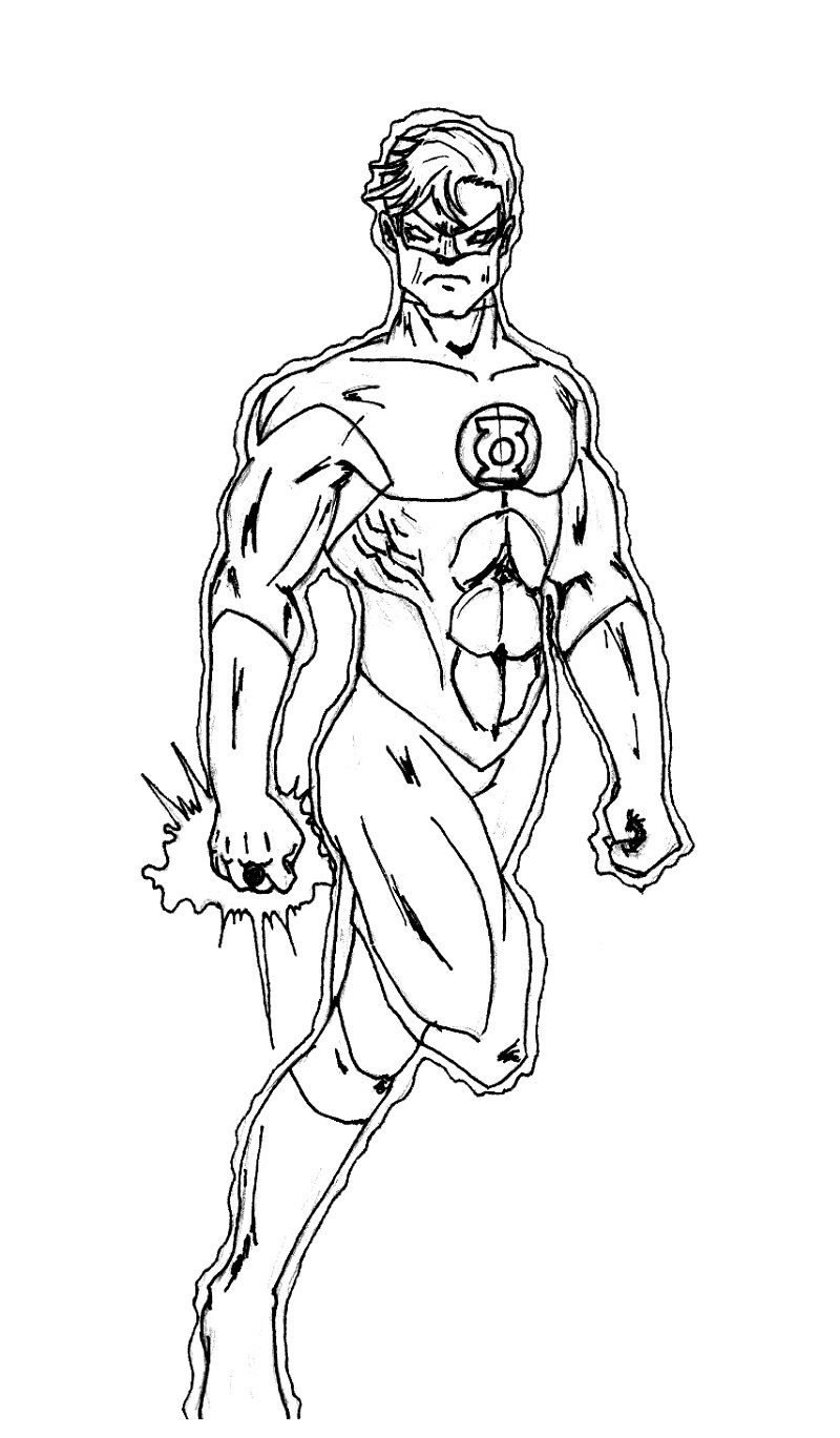 green lantern coloring pages 3