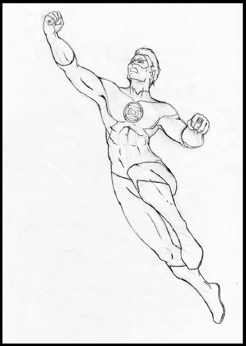 green lantern coloring pages 4