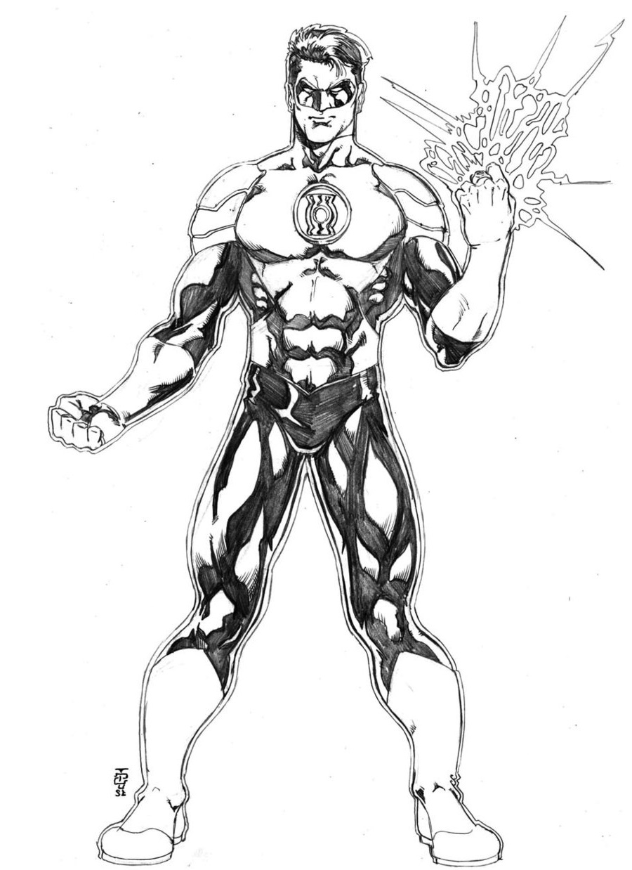 green lantern coloring pages 5