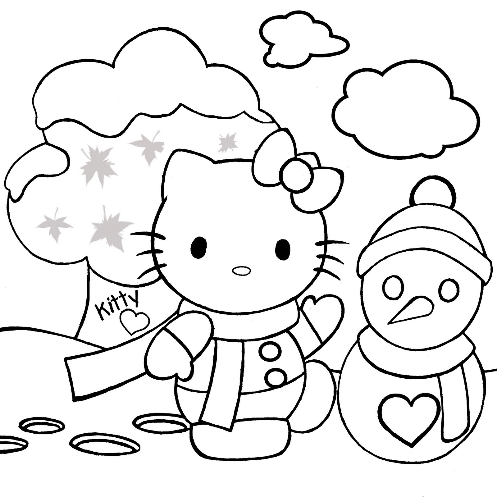 hello kitty christmas coloring pages 5
