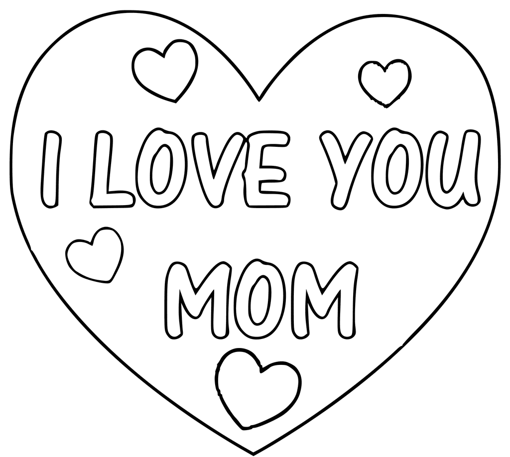 i love you mom coloring pages 1