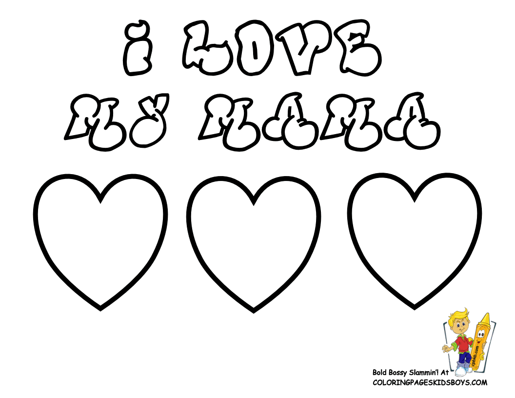 i love you mom coloring pages 2