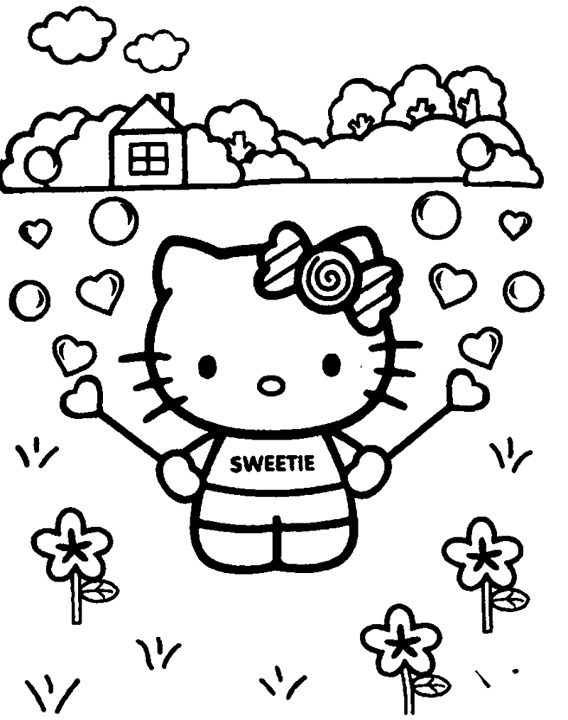 kitty coloring pages 3