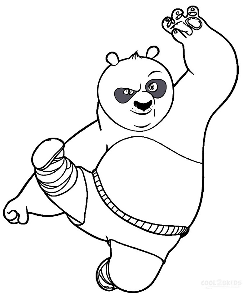 panda coloring pages 4