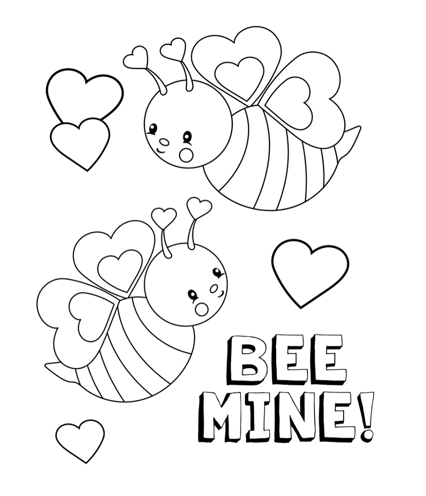 valentine coloring sheets 3