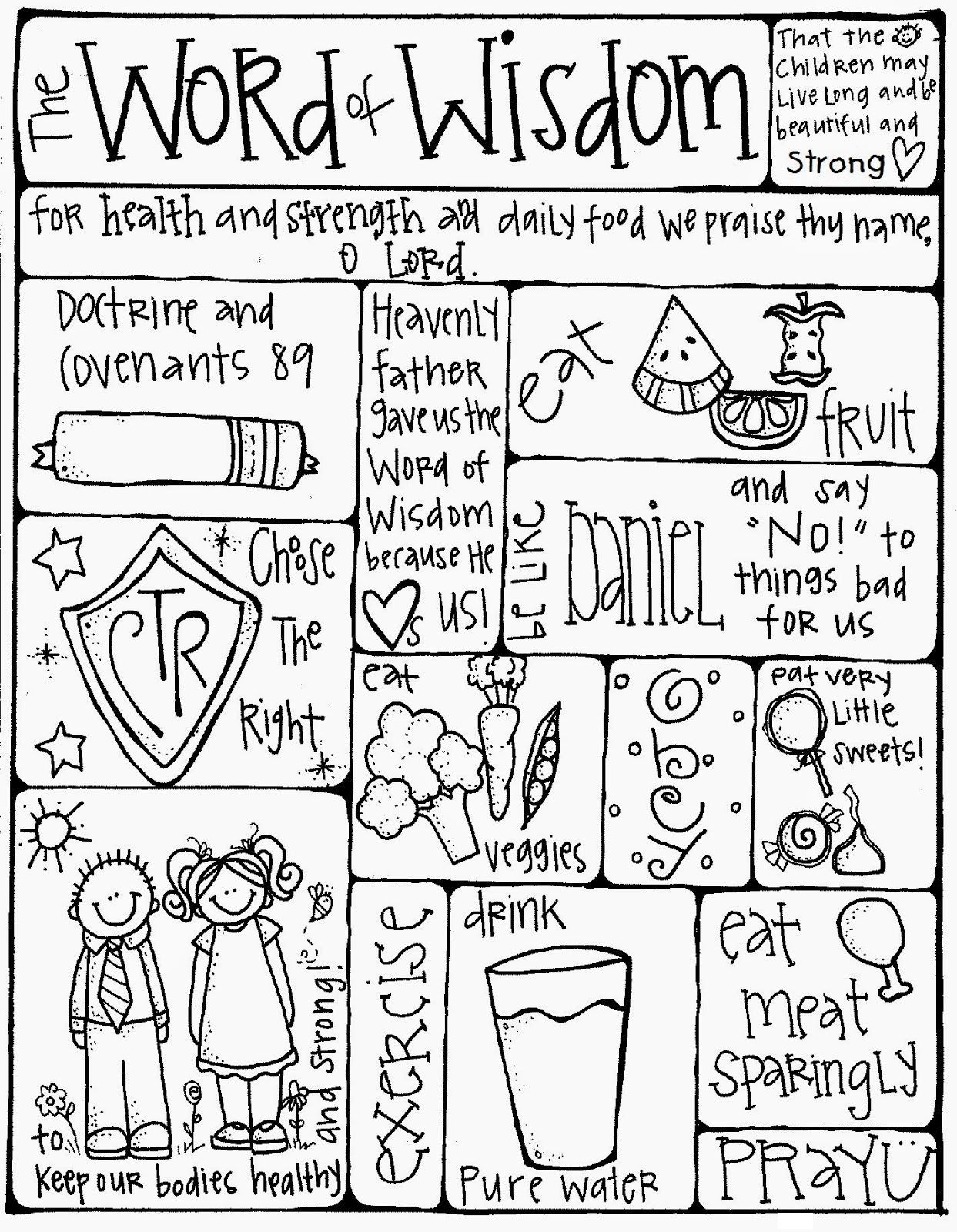 word of wisdom coloring page 3