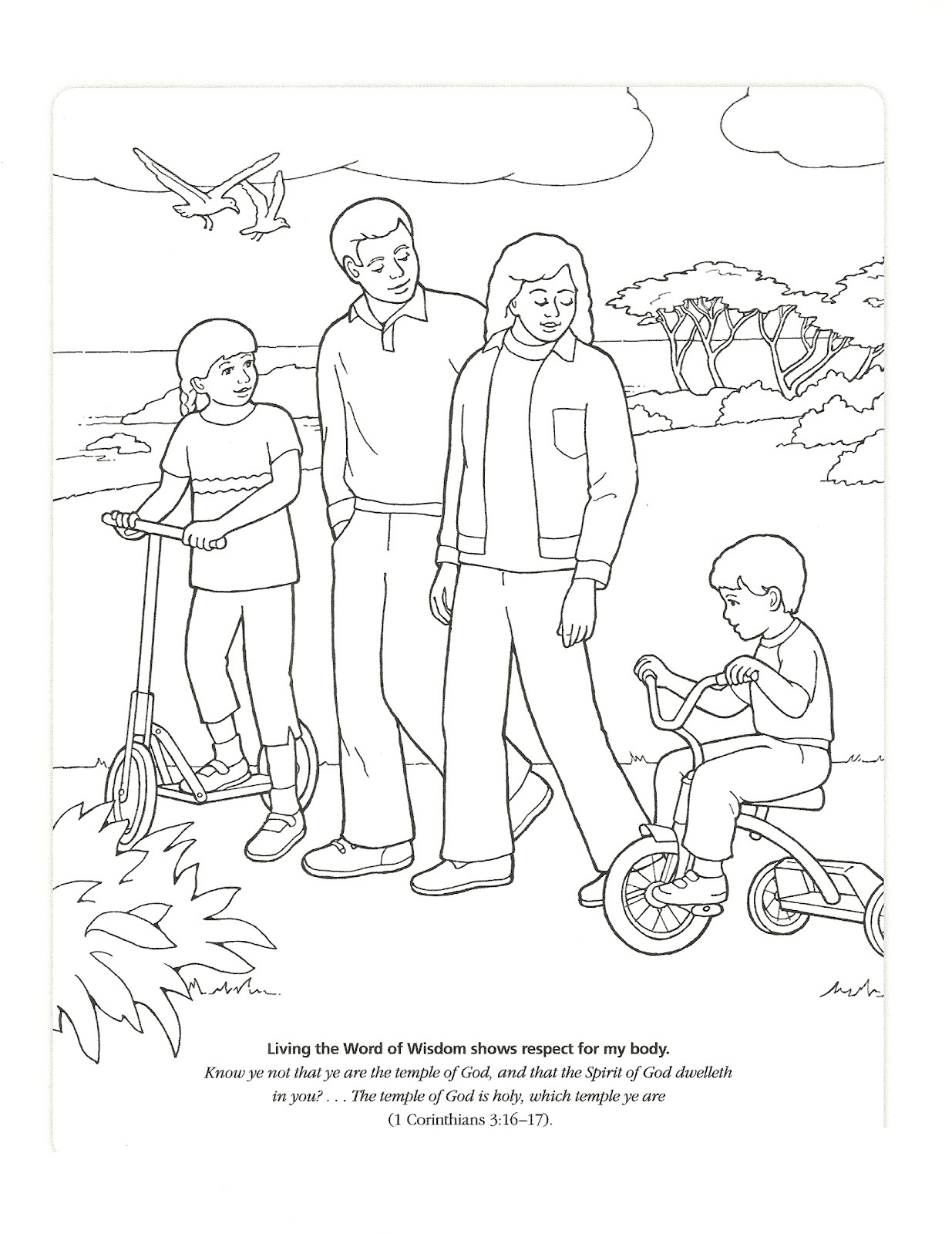 word of wisdom coloring page 4