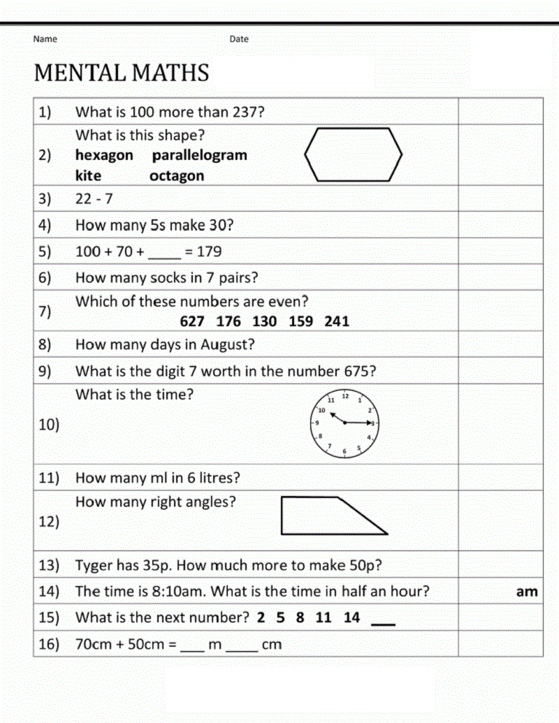 year 6 maths worksheets 4