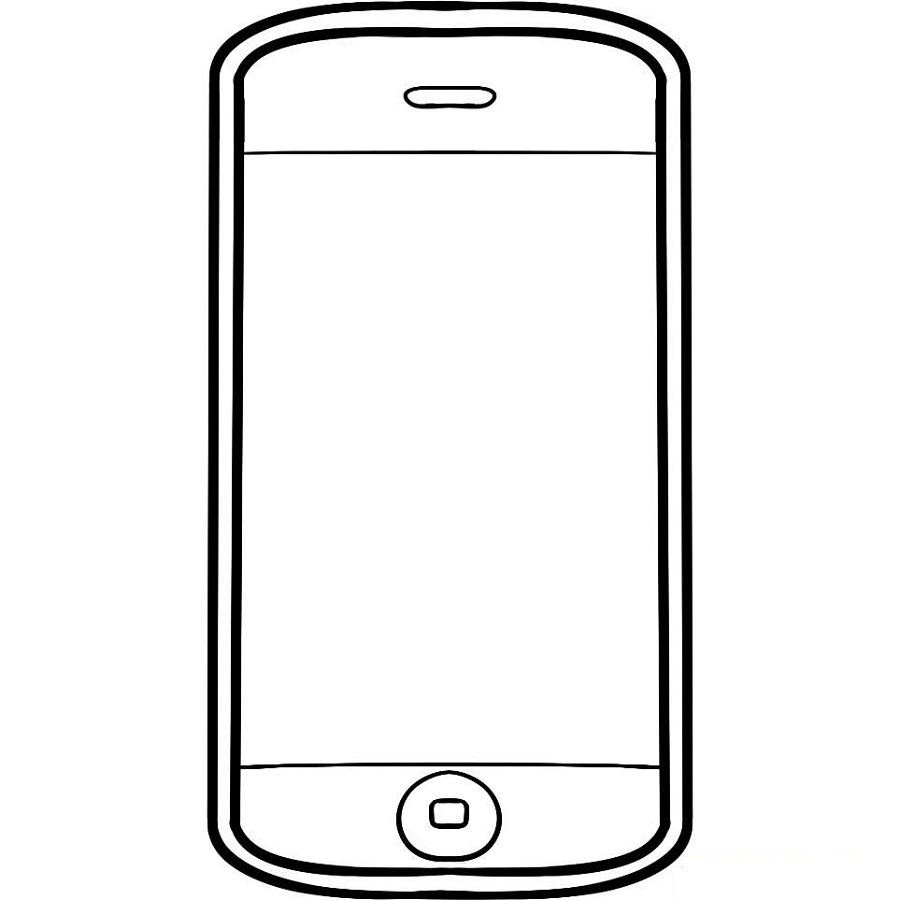 cell phone coloring page 1