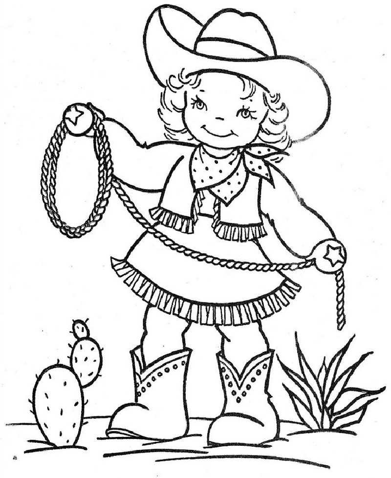 cowgirl coloring pages 1
