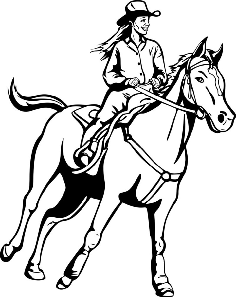 cowgirl coloring pages 5