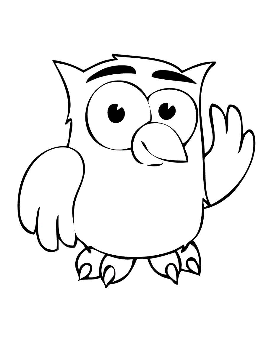 cute owl coloring pages 4