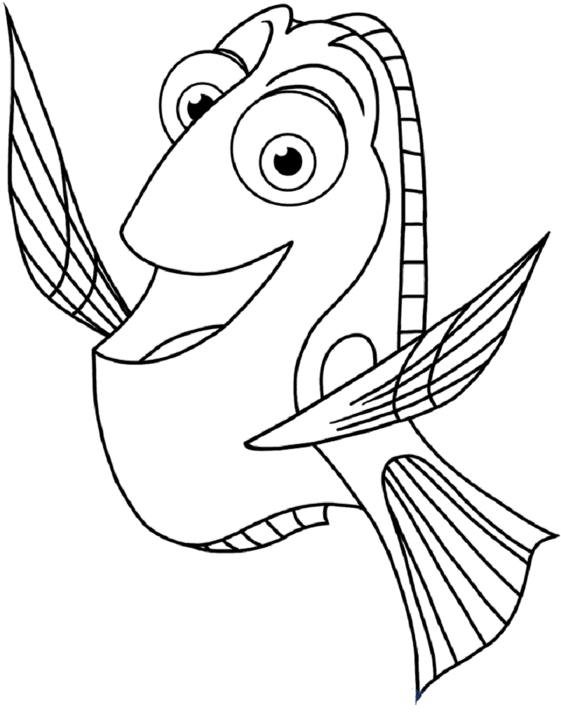 dory coloring pages 2