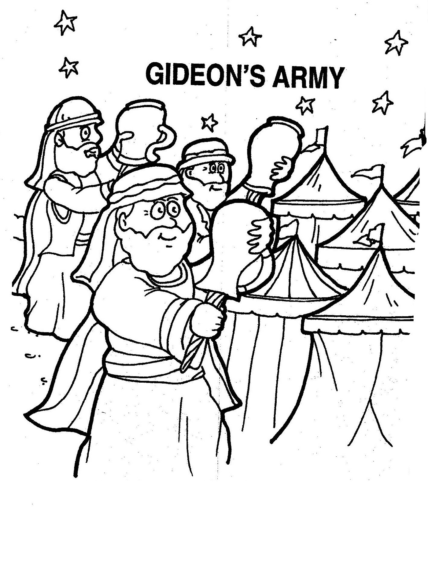 gideon coloring pages 1
