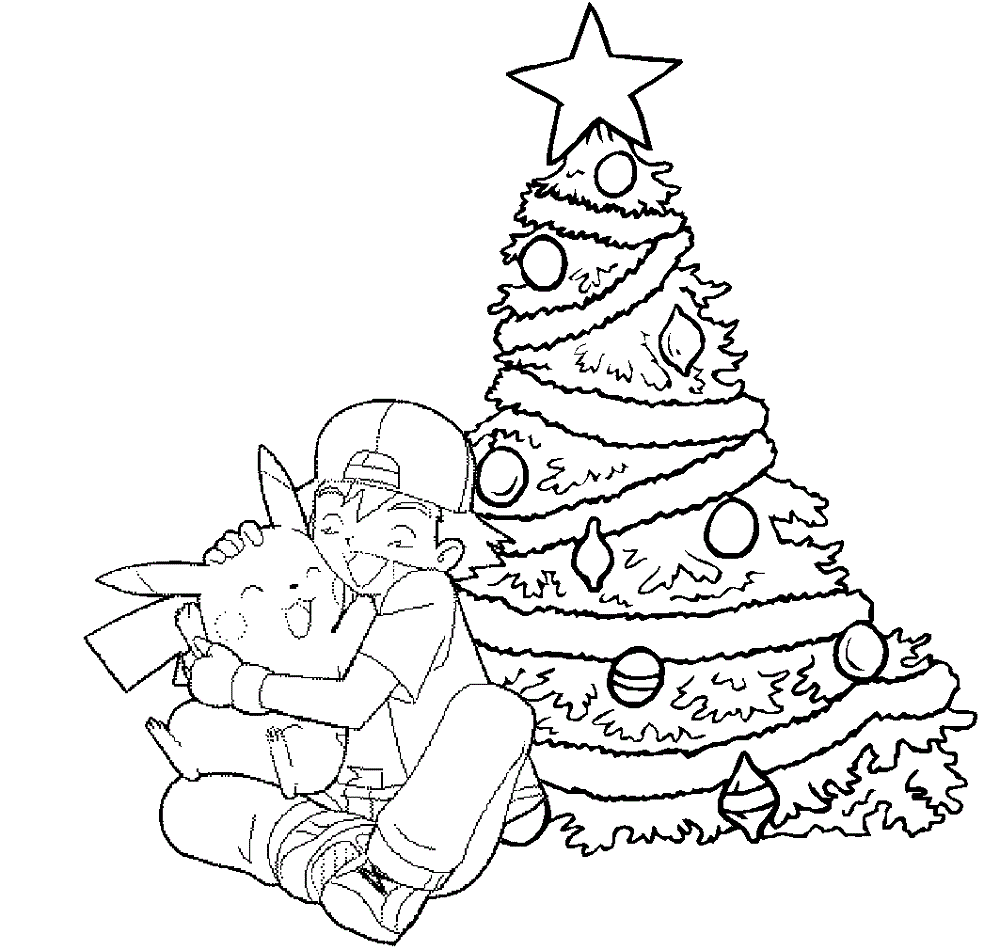 pokemon christmas coloring pages 2