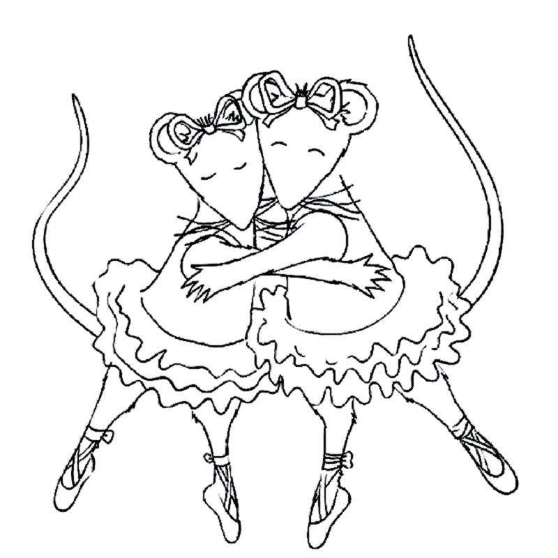 angelina ballerina coloring pages 2