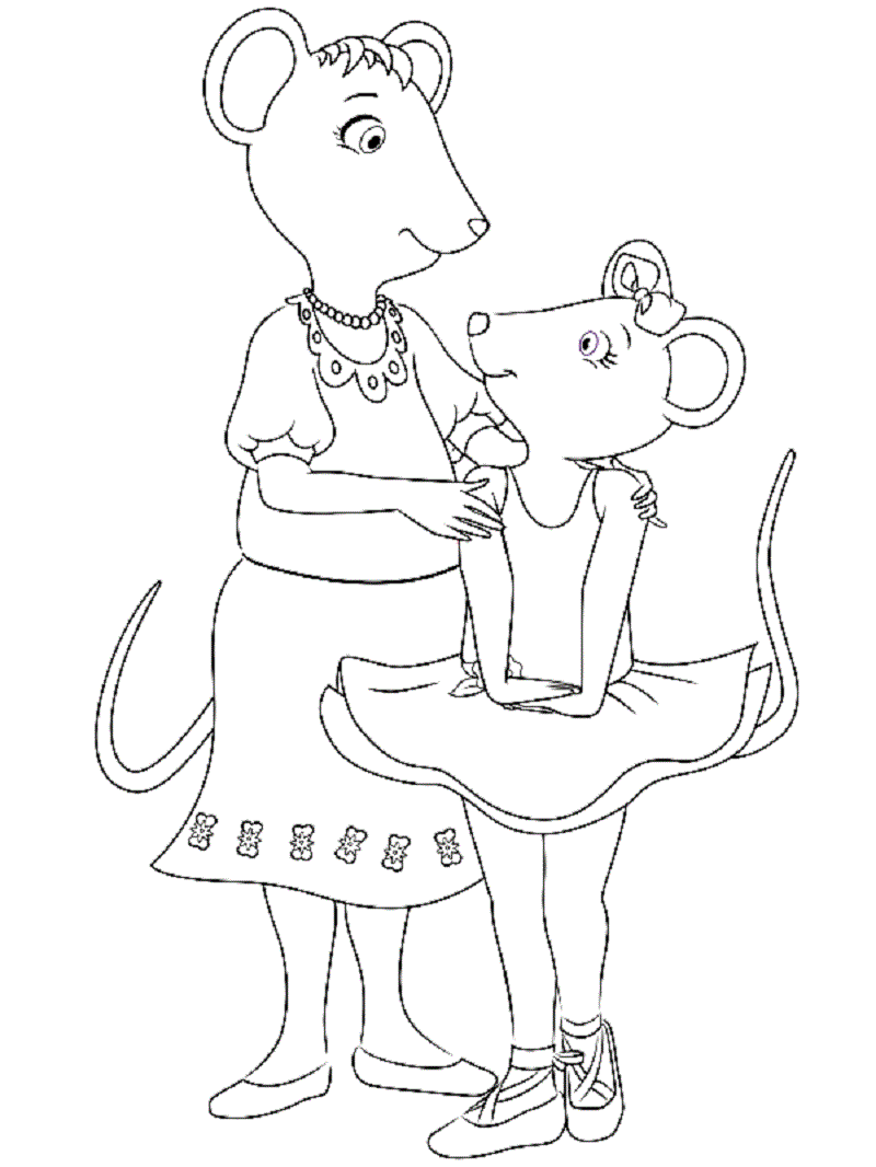 angelina ballerina coloring pages 4