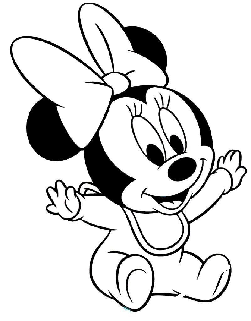 baby minnie mouse coloring pages 2