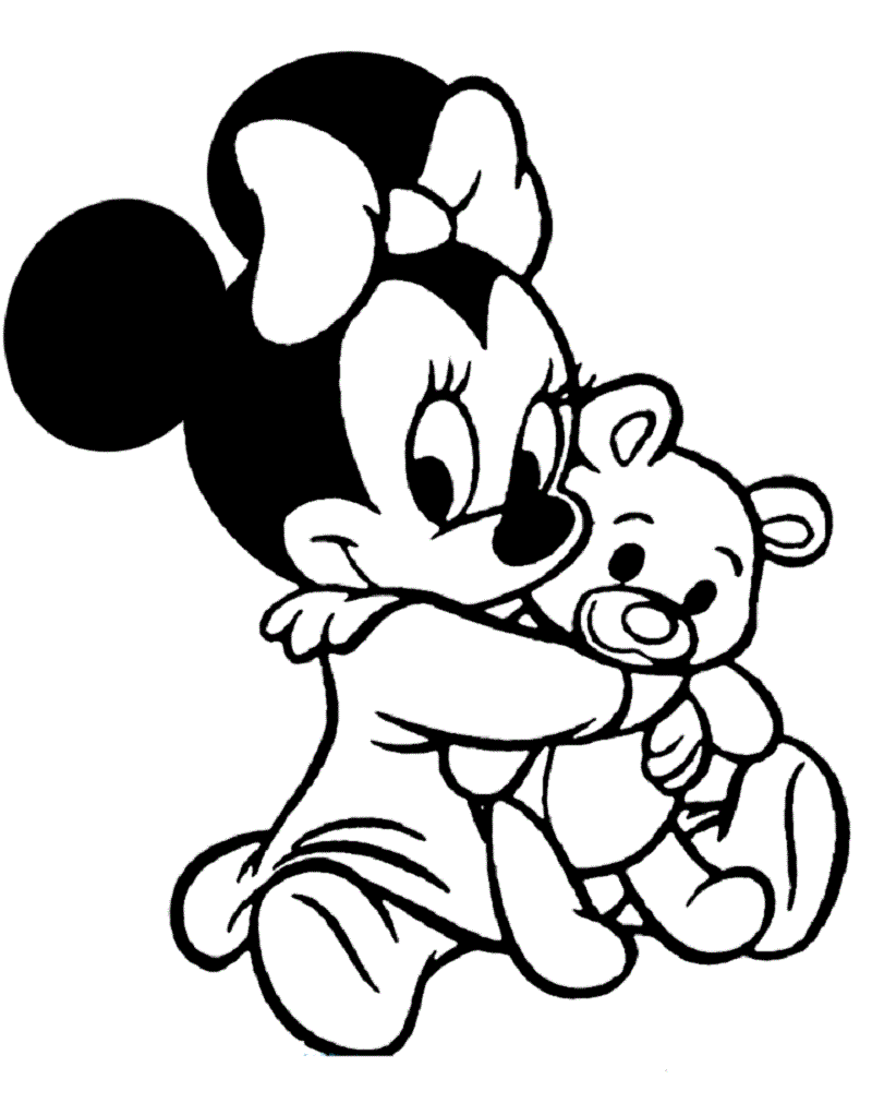 baby minnie mouse coloring pages 5