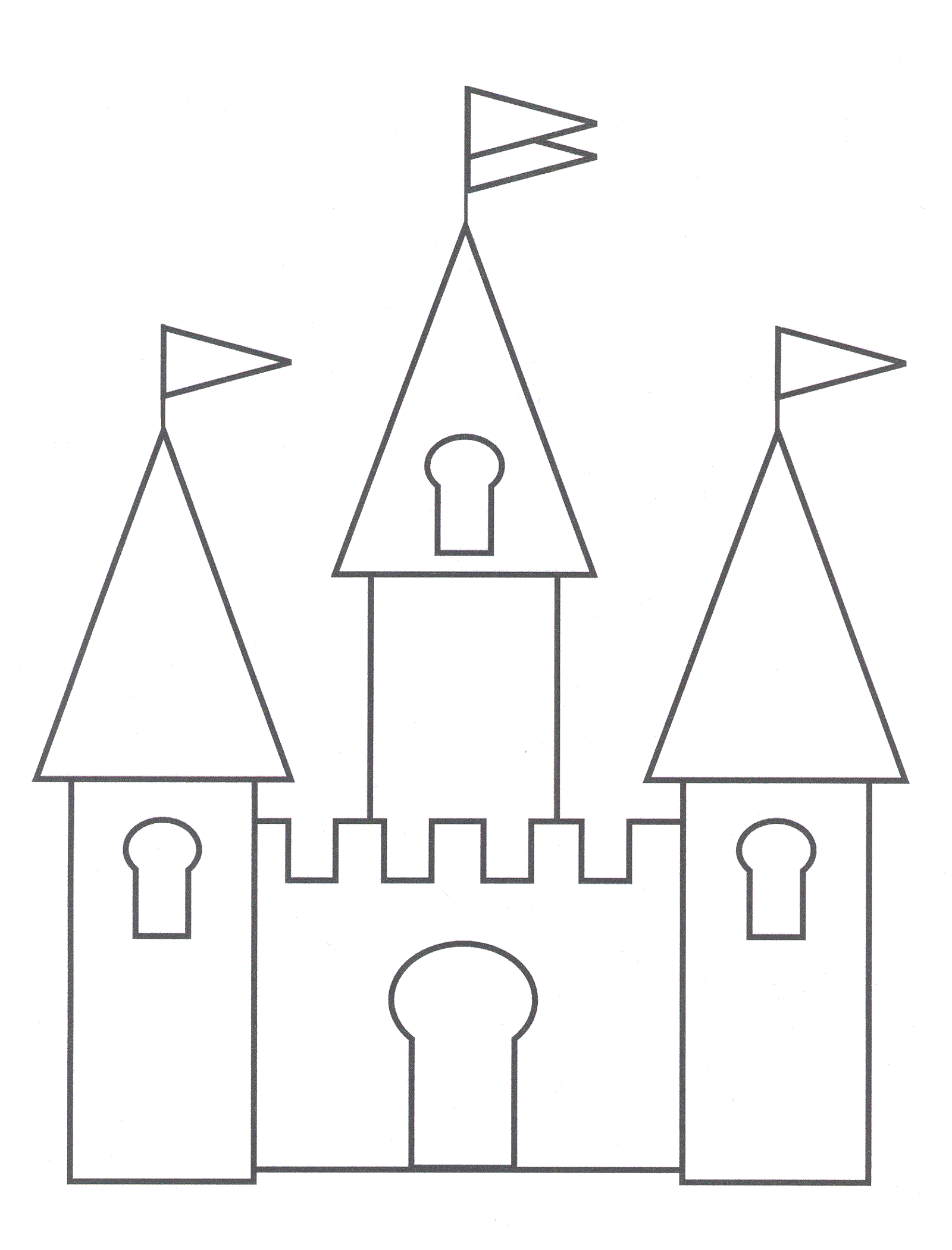 castle coloring pages 1
