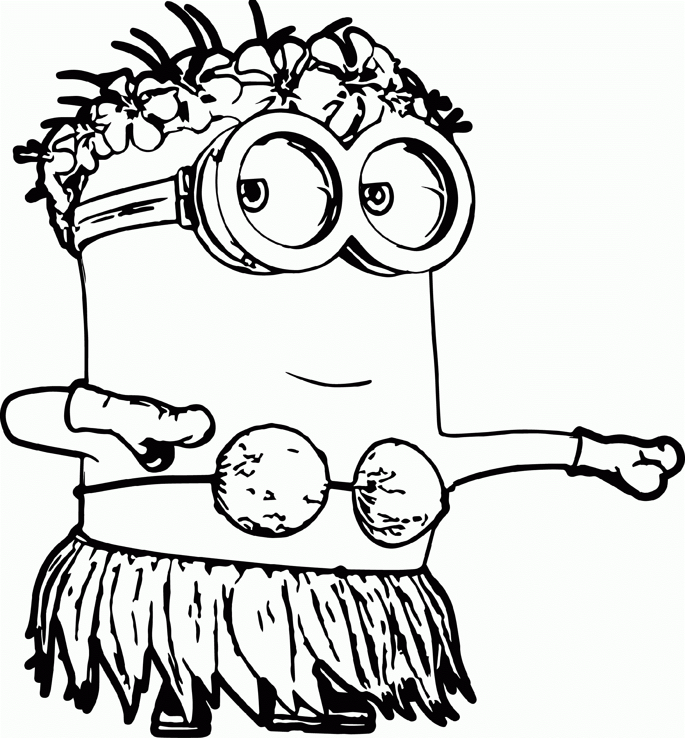 minion coloring pages bob dancing