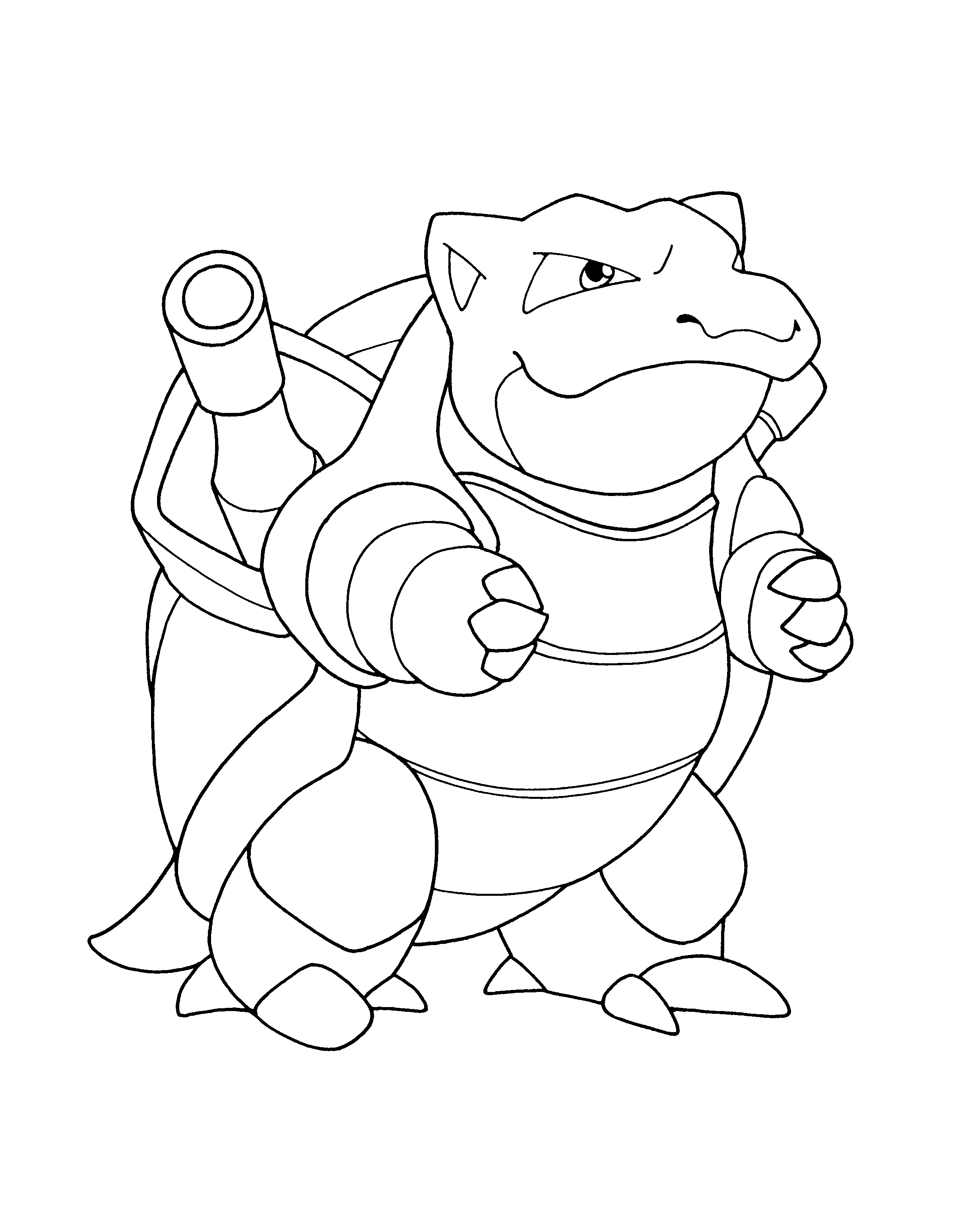 blastoise coloring page 2