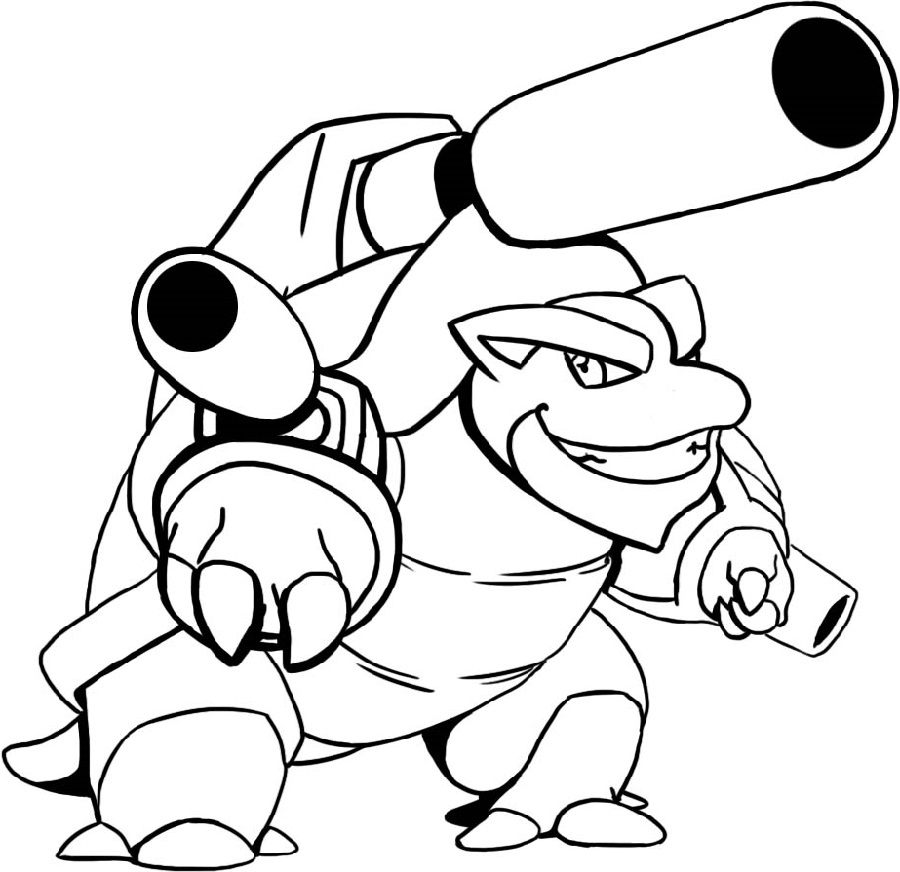 blastoise coloring page 4