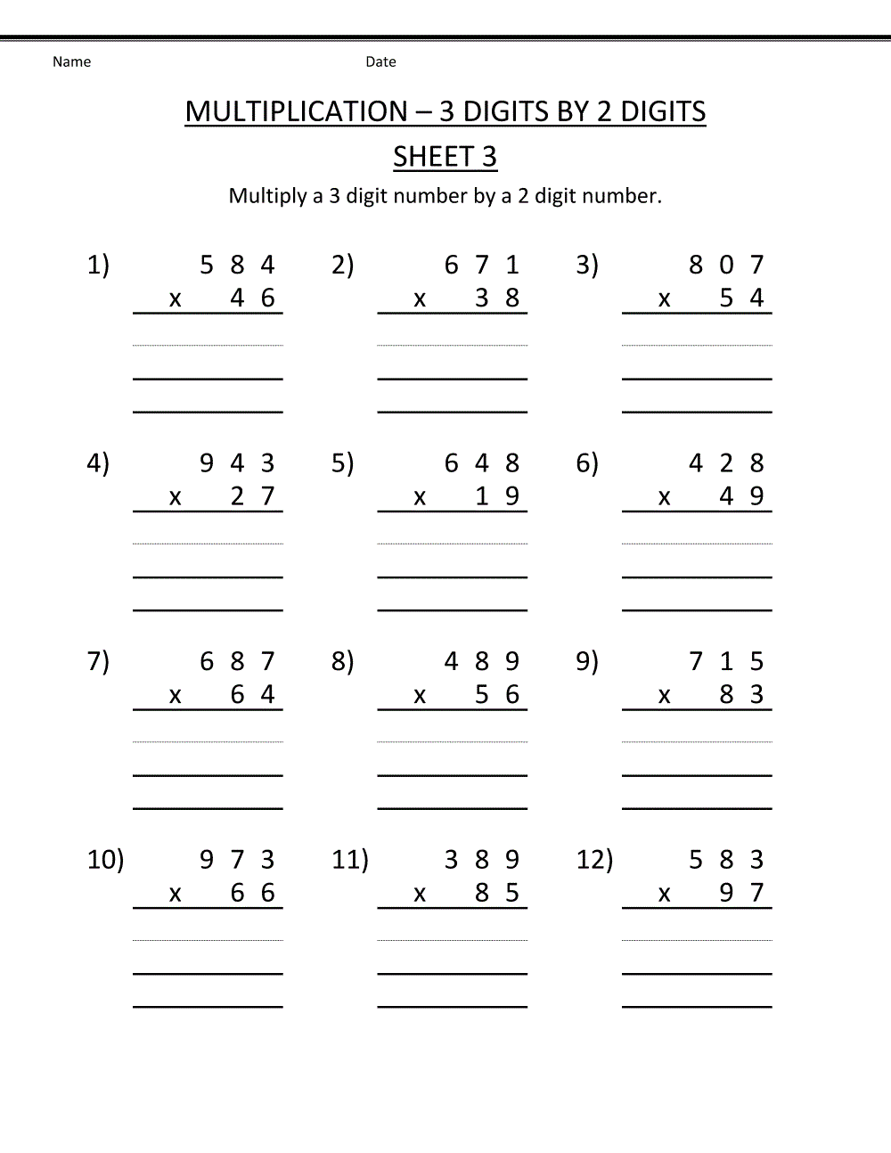 free 4th grade math worksheets 4