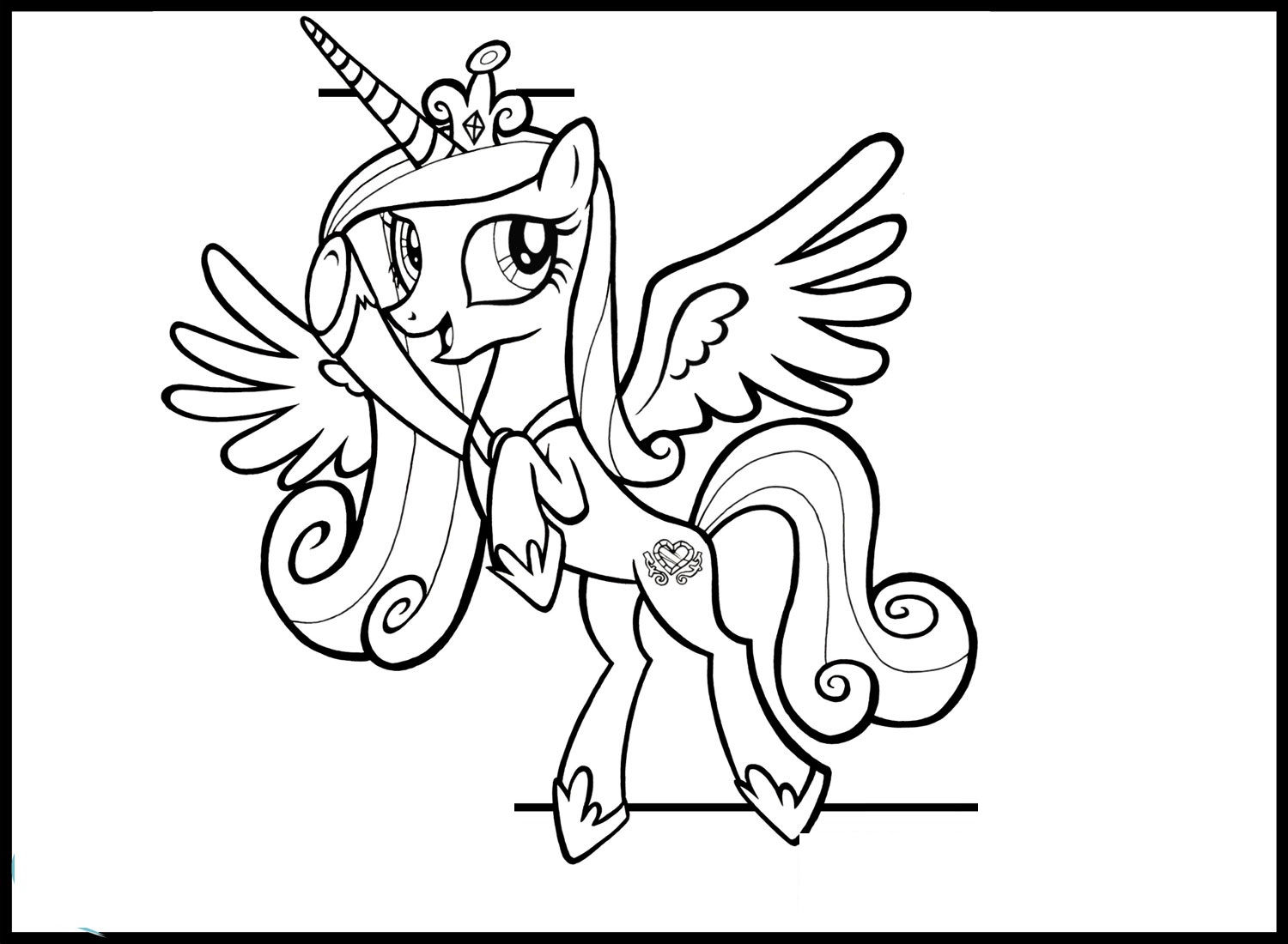 princess cadence coloring pages 4