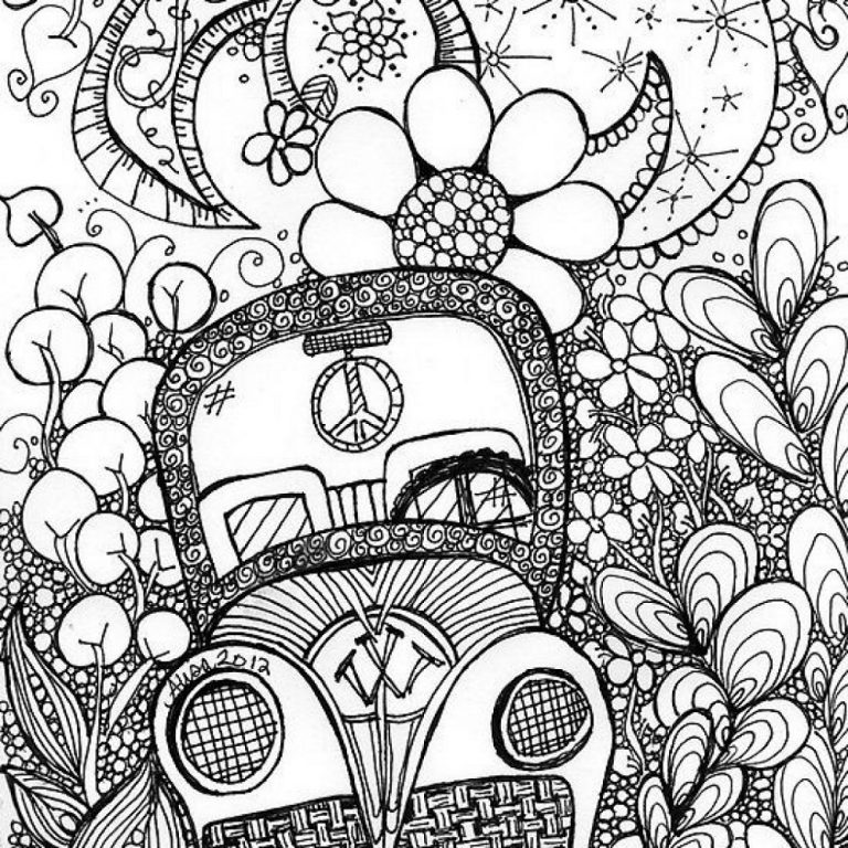 Psychedelic Coloring Pages Free for Young | Educative Printable
