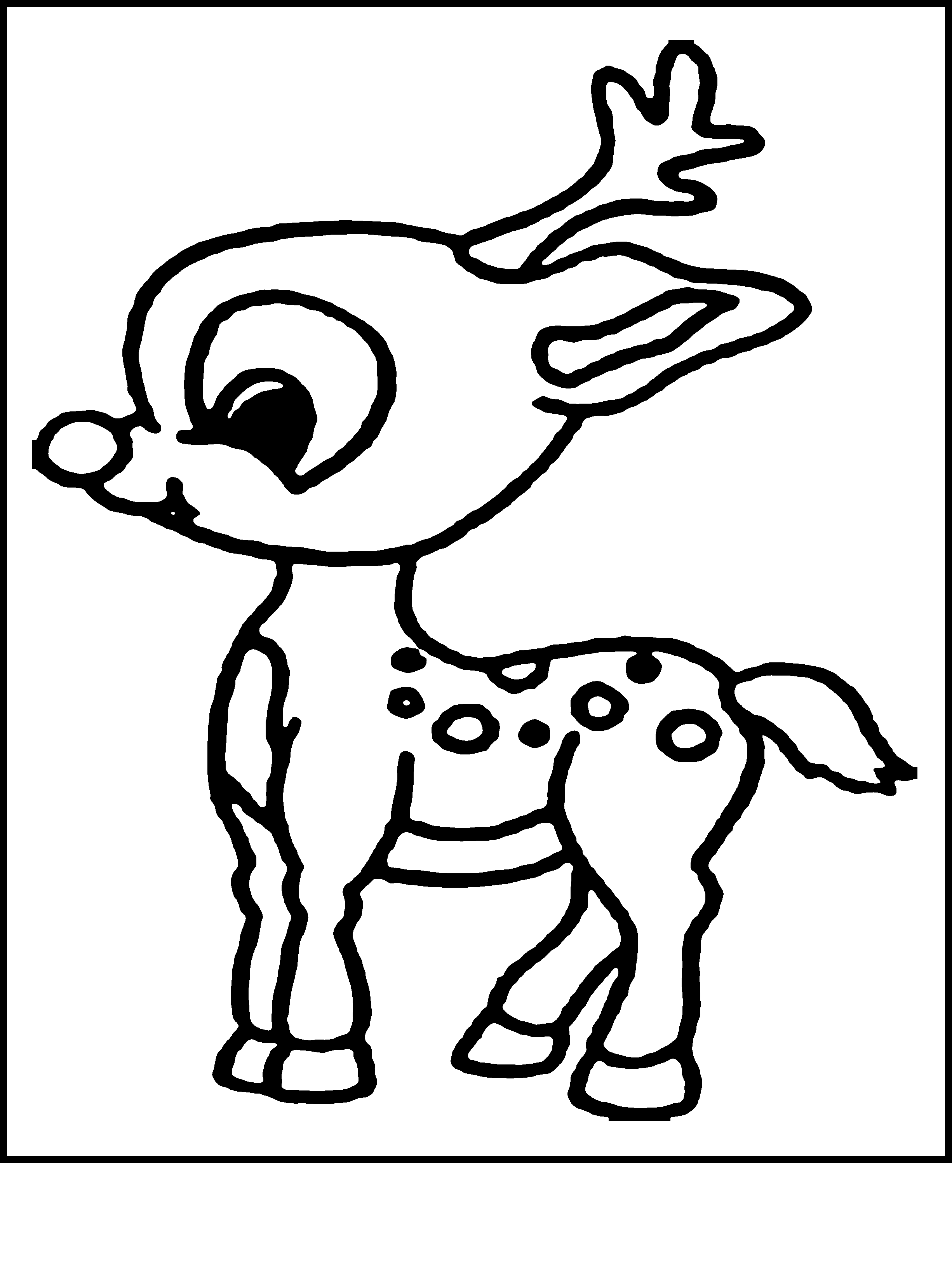 Rudolph Coloring Pages Freely | Educative Printable