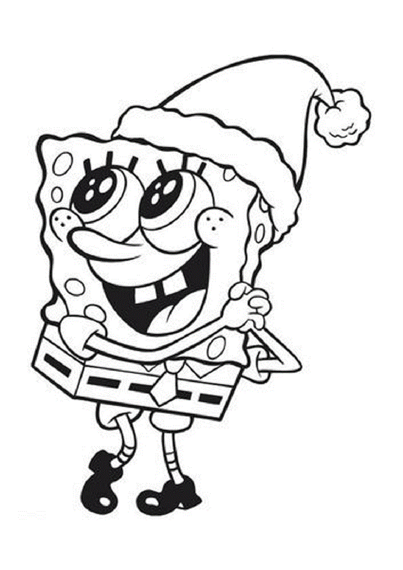 spongebob christmas coloring pages 5