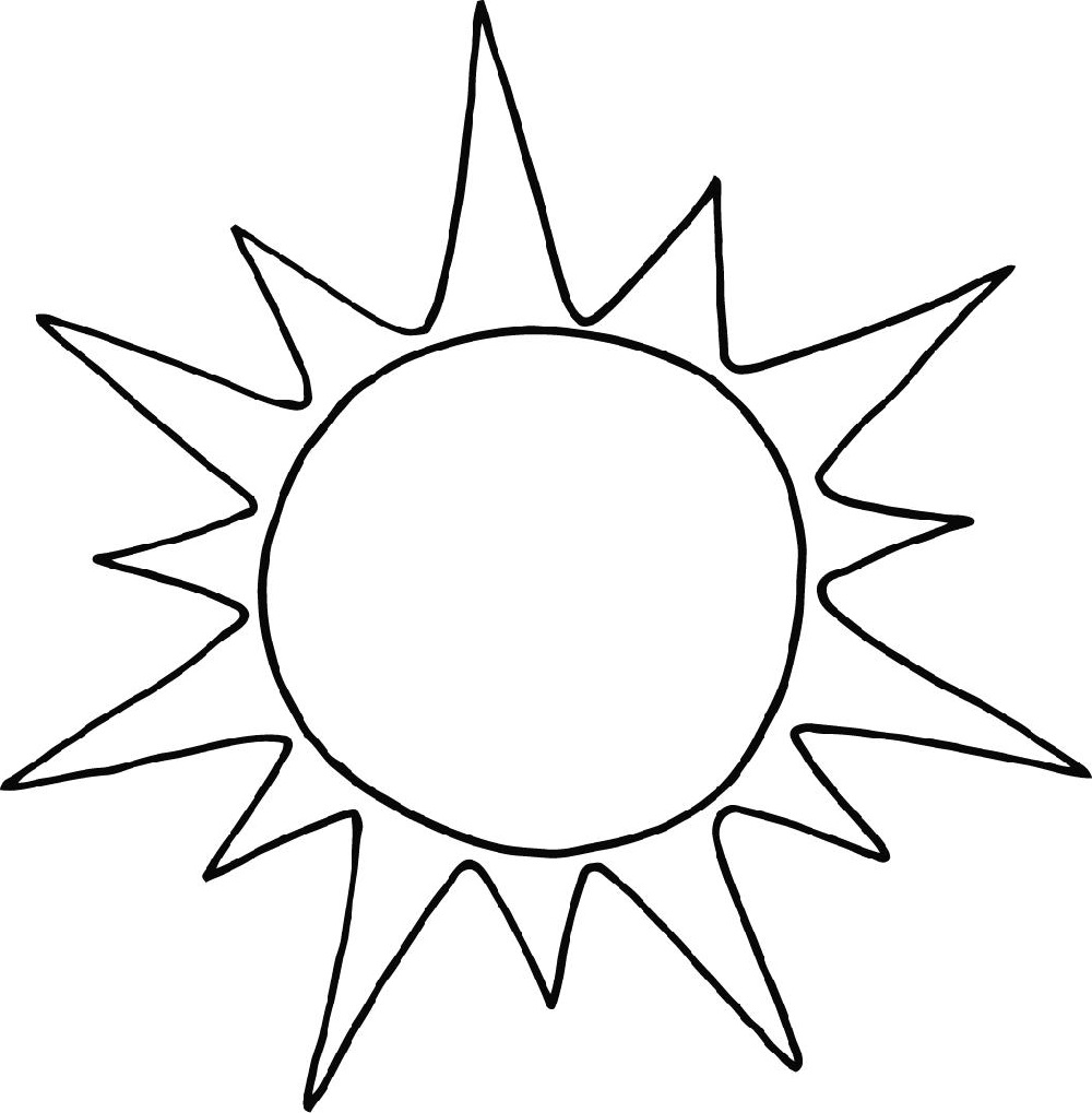 sun coloring page 1