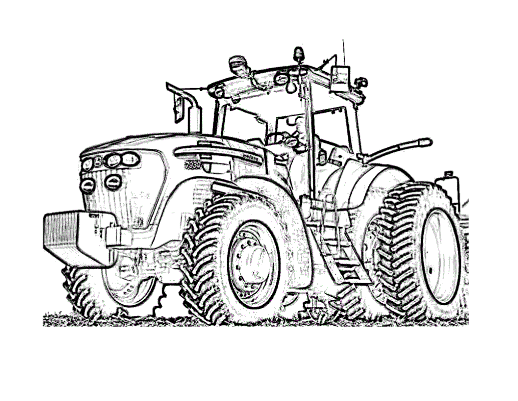 tractor coloring pages 2