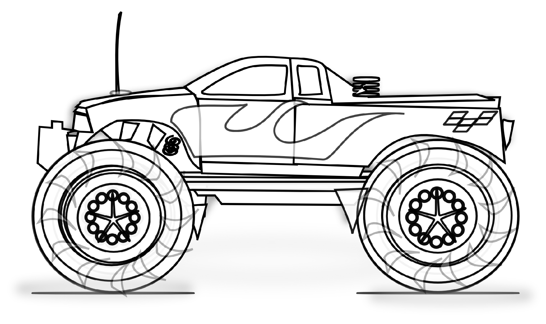 truck coloring pages mini