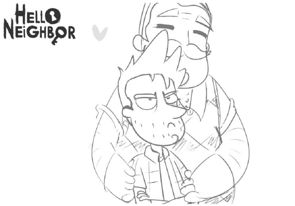 Full Version of Hello Neighbor Coloring Pages | Educative Printable