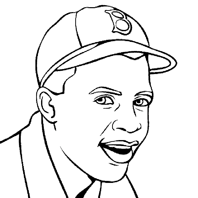 jackie robinson coloring page 1