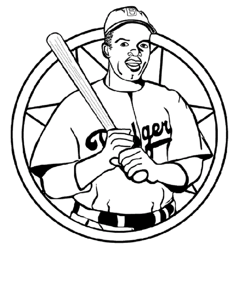 jackie robinson coloring page 3