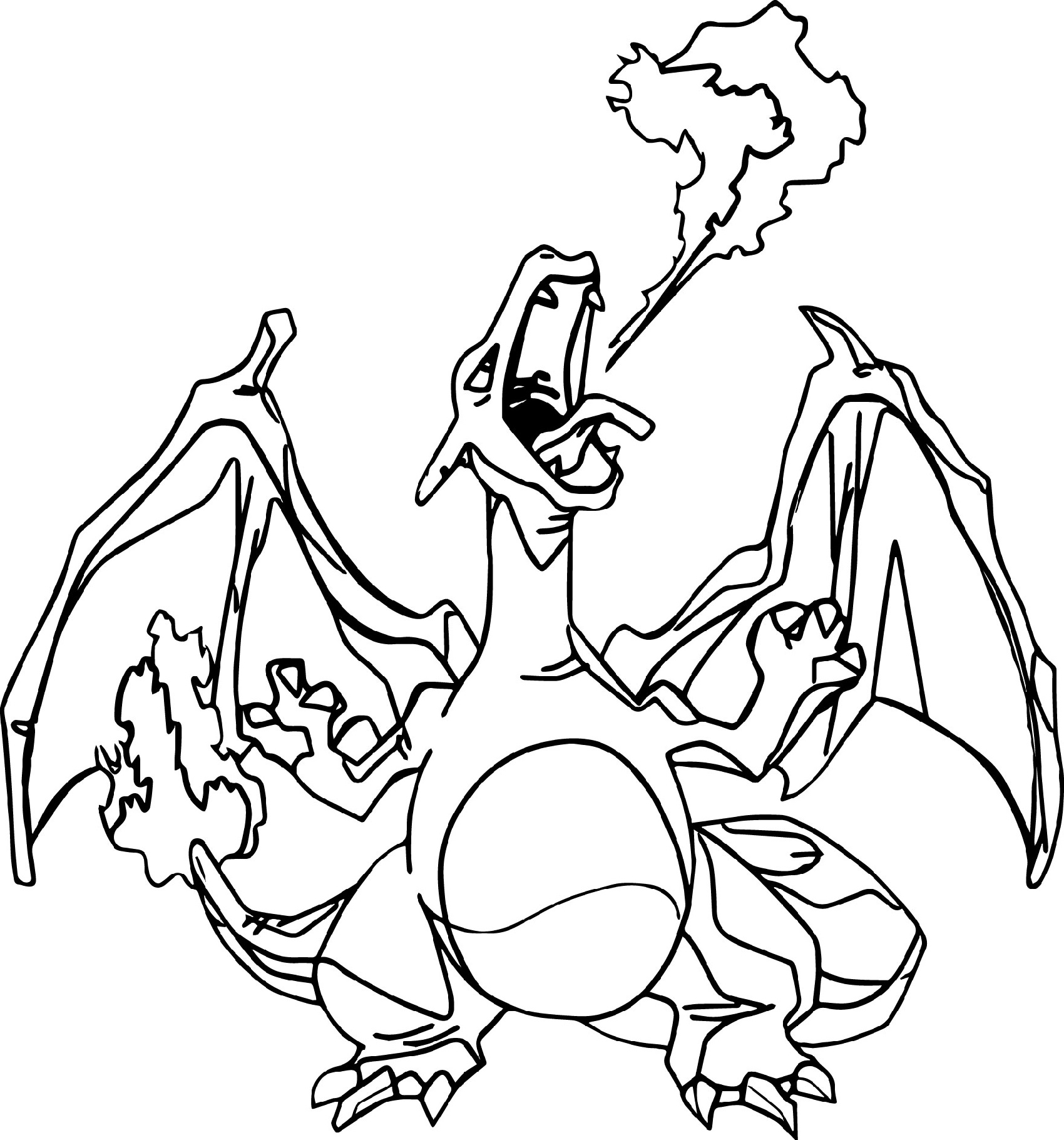 Mega Charizard Coloring Page Best Quality Sheets Educative Printable