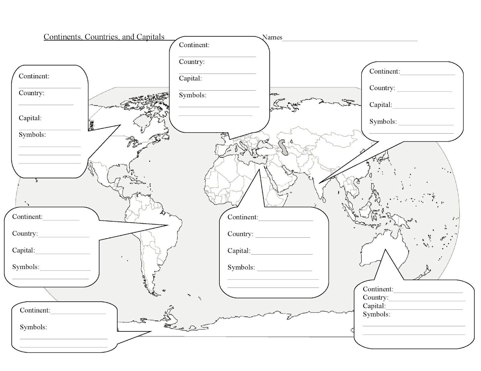 Geography worksheets four