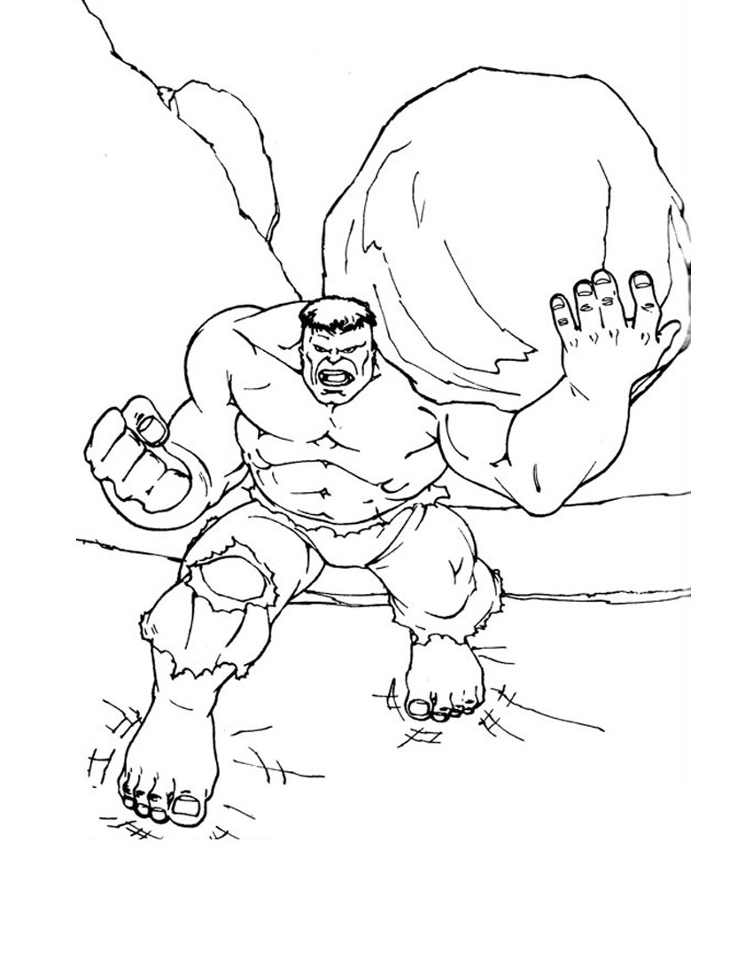Hulk coloring pages 3
