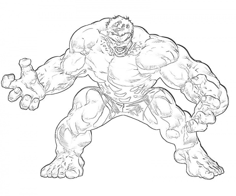Hulk coloring pages 6