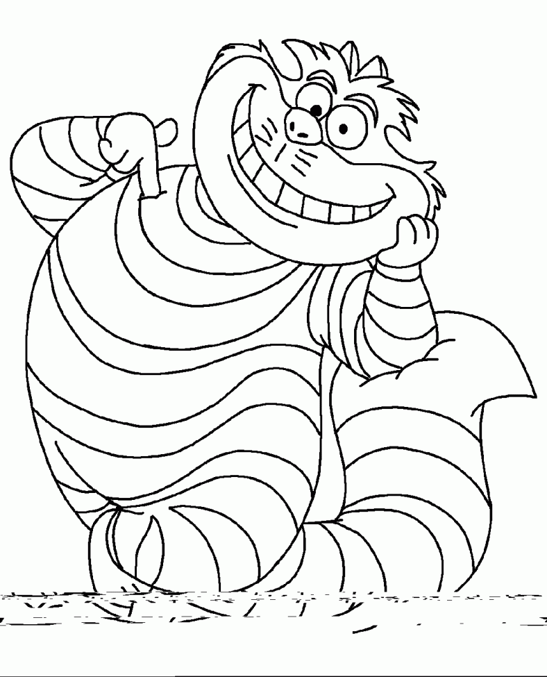 cheshire cat coloring pages 3