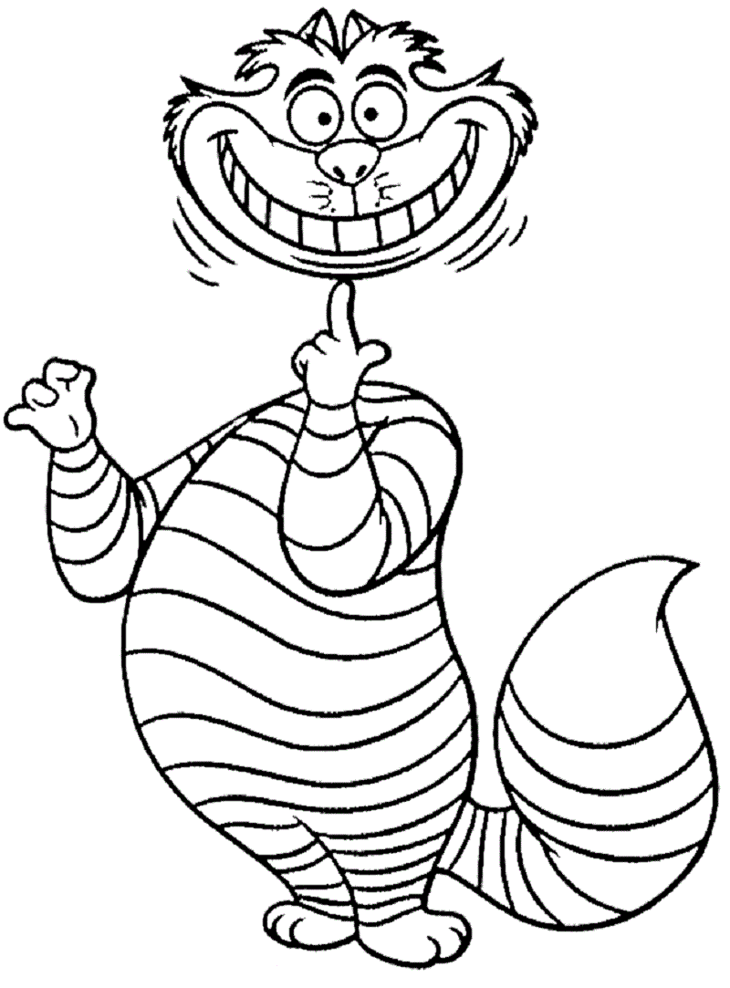 cheshire cat coloring pages 4