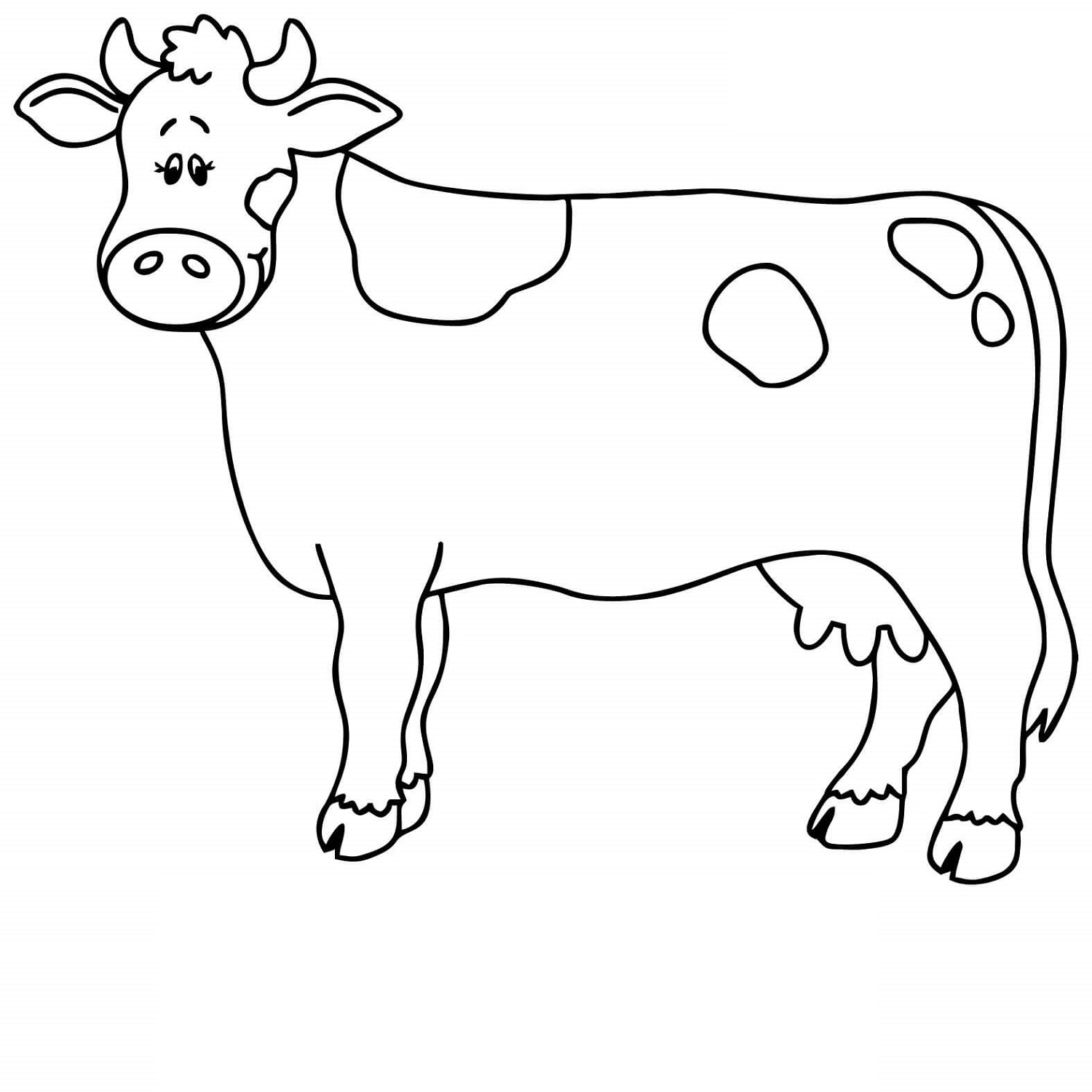 cow coloring pages 3