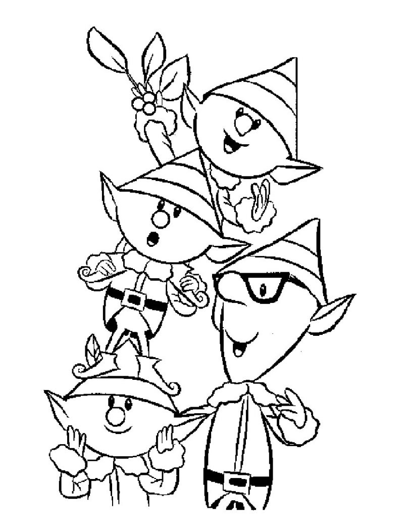 elf coloring pages 3
