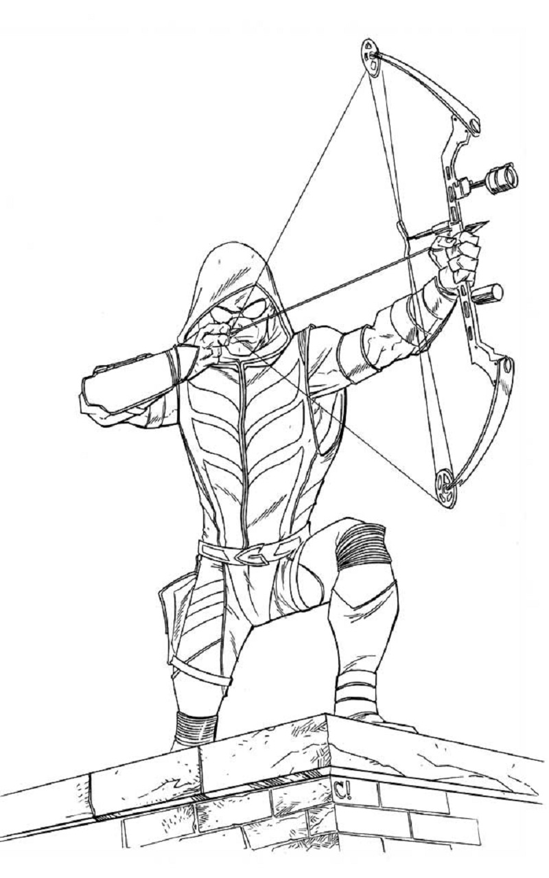 green arrow coloring pages 5